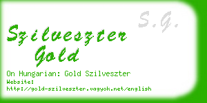 szilveszter gold business card